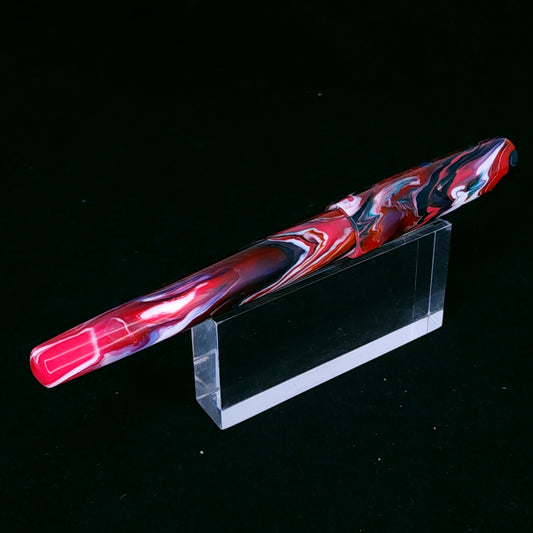 Red, Black, White Bespoke Fountain Pen