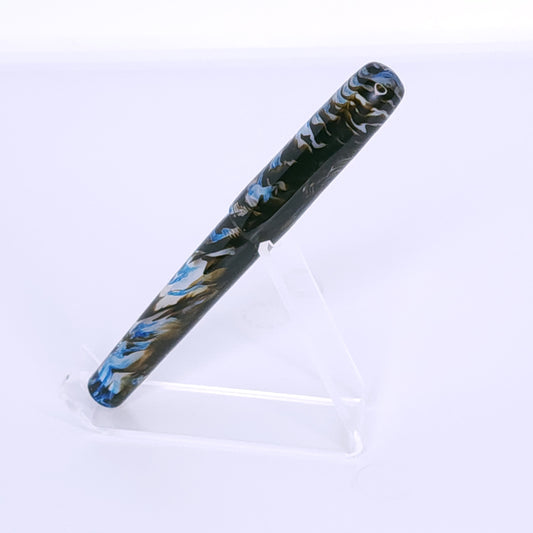 Dark Brown Blue Fountain Pen