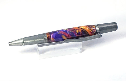 Purple Orange Red Green Twist Pen
