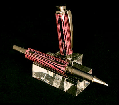 Pink and Black Micarta Rollerball