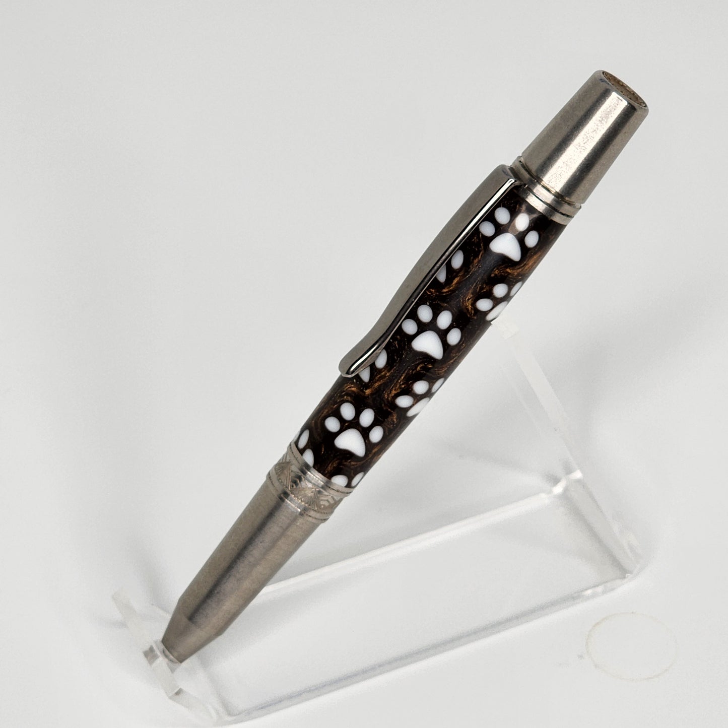 Brown dog paw/ stainless steel