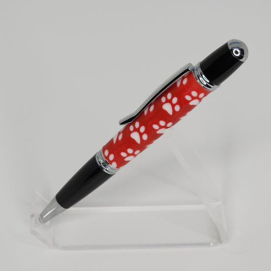 Red dog paw/ Black & chrome