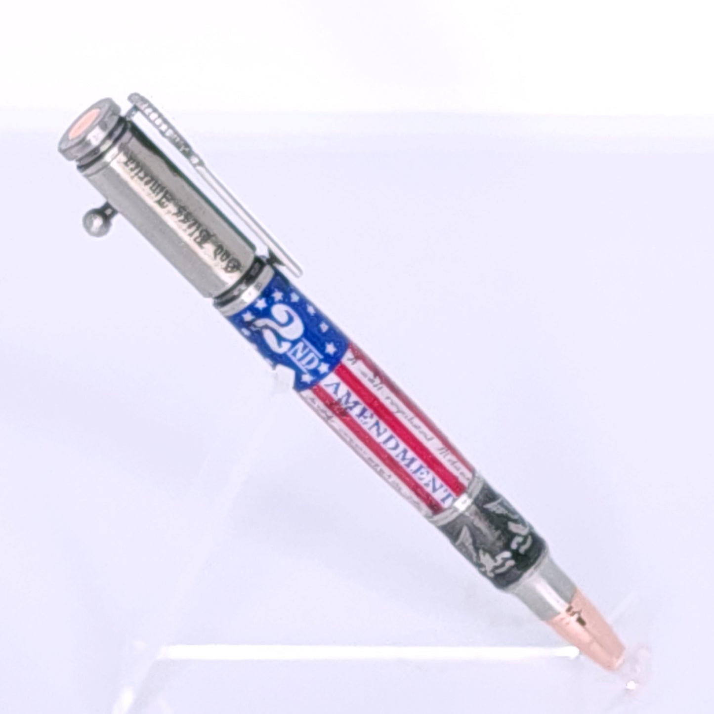 2nd Amendment with American Flag Bolt Action Pen