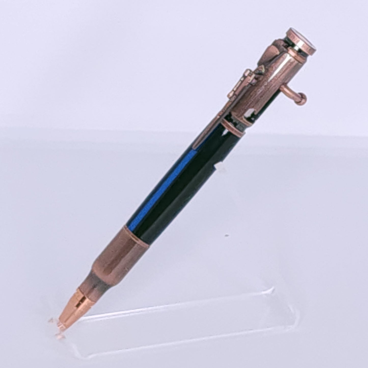 Blue line/ antique copper