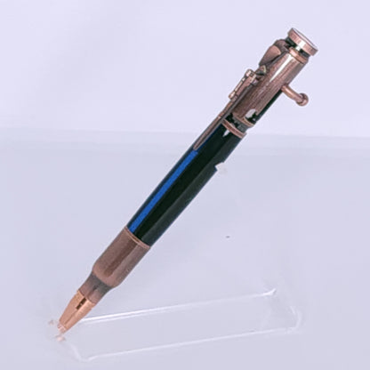 Blue line/ antique copper