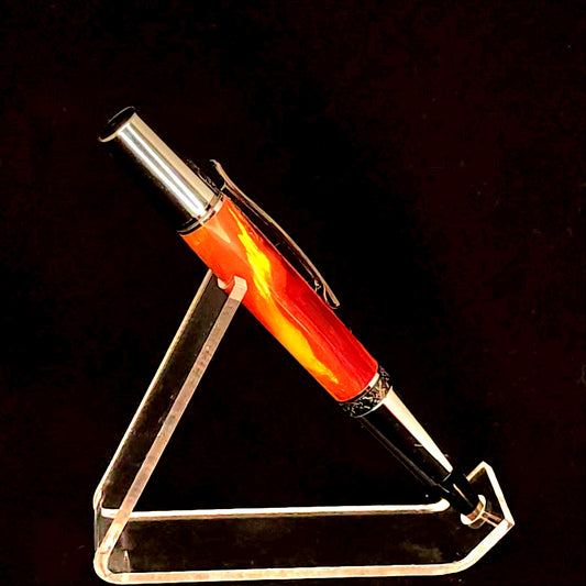 Yellow/Orange Ball Point Twist Pen