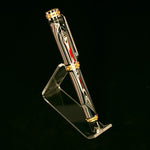Fordite Rollerball with 22 Karat Gold Accents