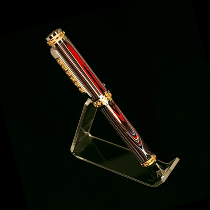Fordite Rollerball with 22 Karat Gold Accents