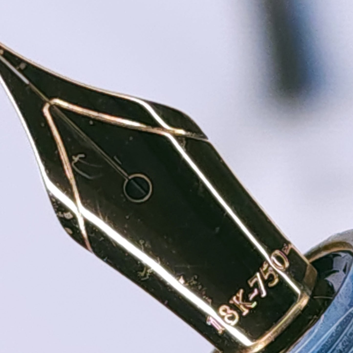 Dark Brown Blue Fountain Pen