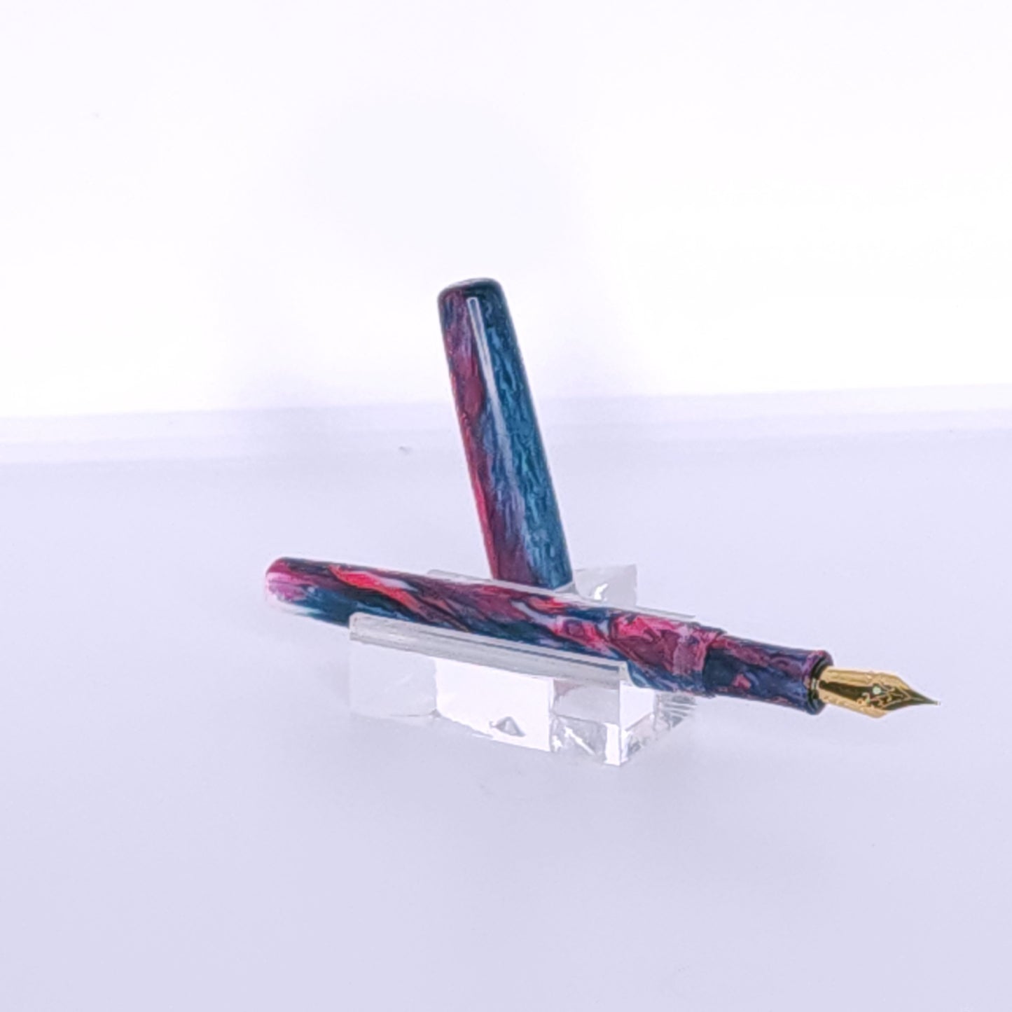 Pink, Blue/Green Resin Fountain Pen