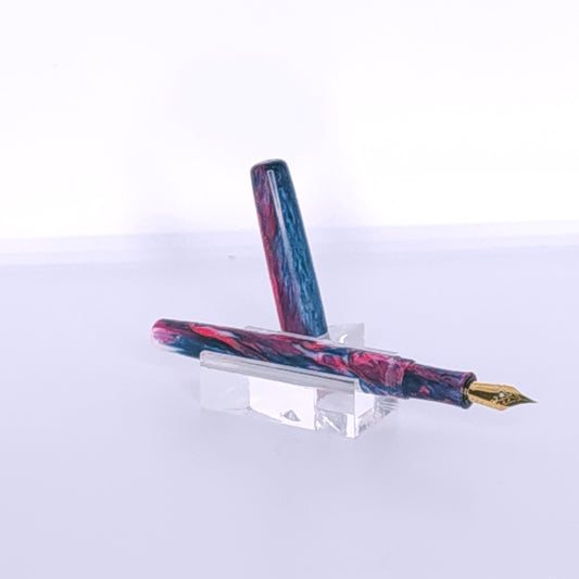 Pink, Blue/Green Resin Fountain Pen