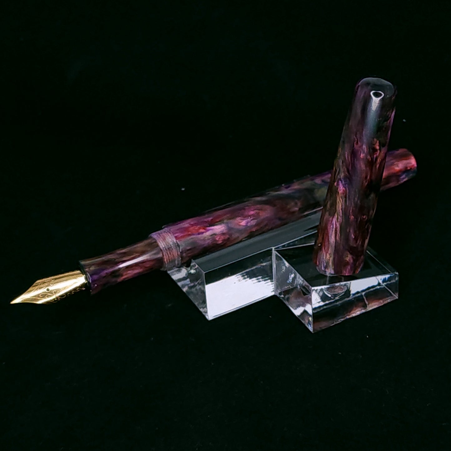 Dark Purple Swirl Bespoke Fountain Pen