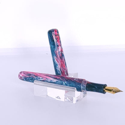 Pink, Blue/Green Resin Fountain Pen
