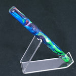Blue/Green Swirl Bespoke Fountain Pen w/18K Gold Nib